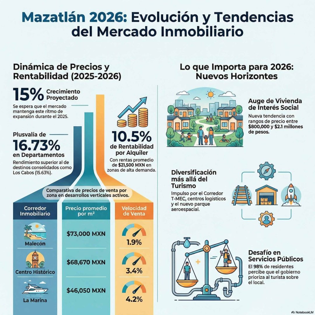 Mazatlán 2026: evolución y tendencias del mercado inmobiliario